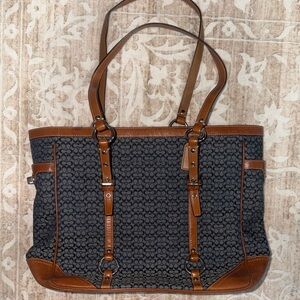 Coach Denim Signature Tote